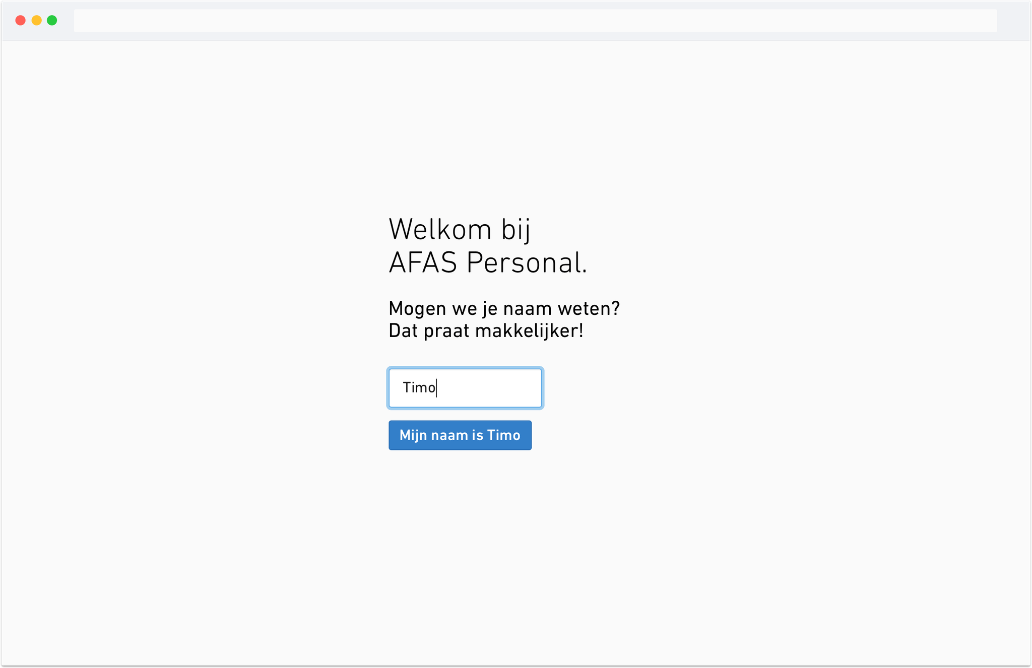 Digital product design and front-end engineering for AFAS Personal