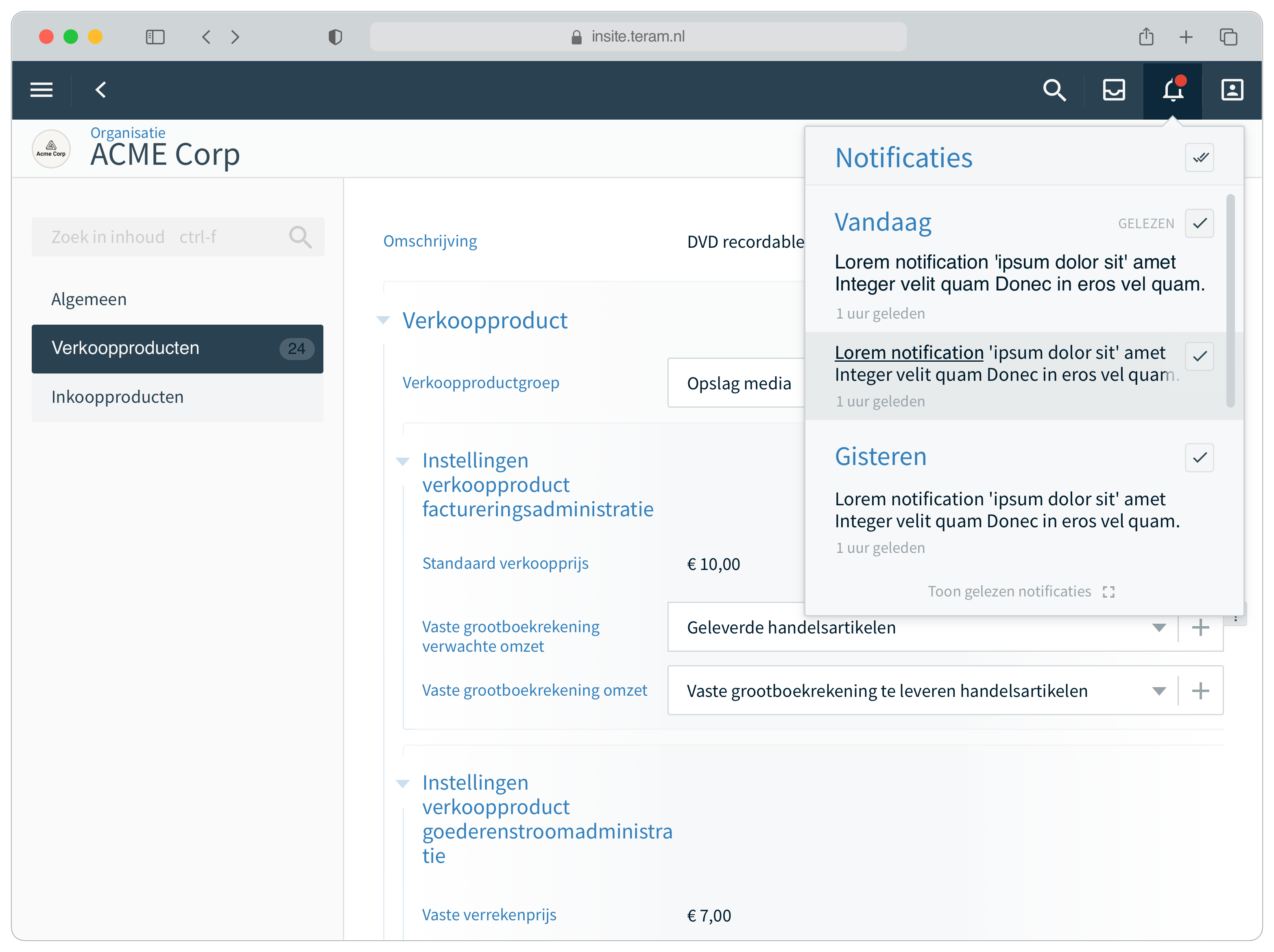 Product design for AFAS Next